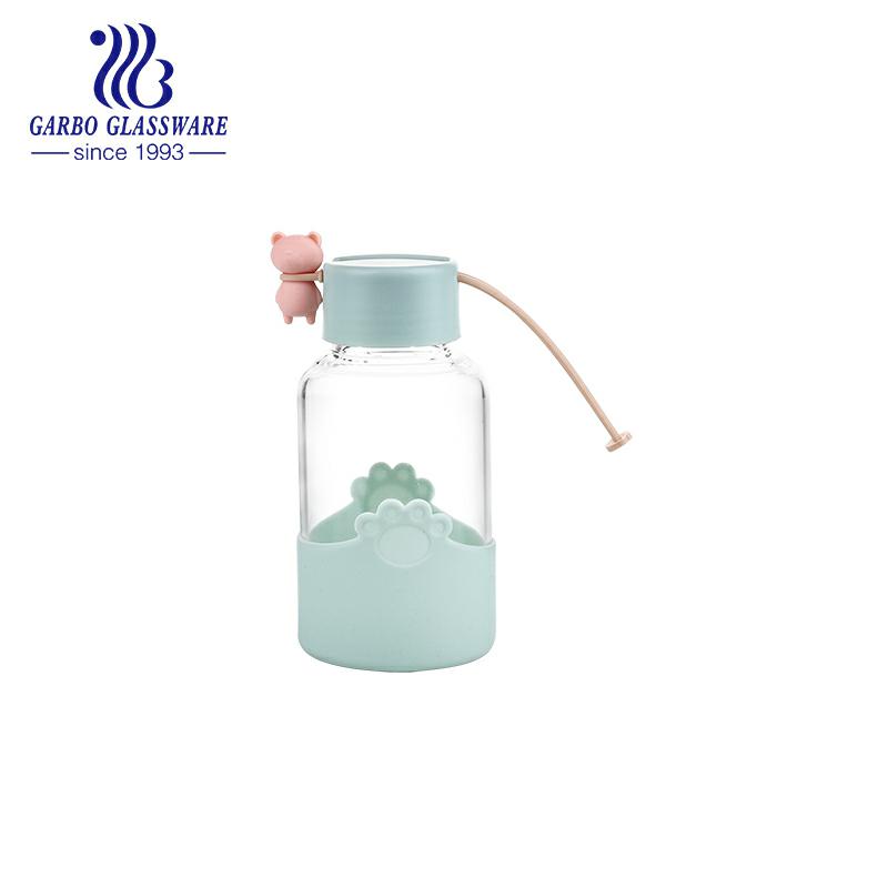 800ml Measure Water Pyrex Glass Milk Bottle With Wood Lid
