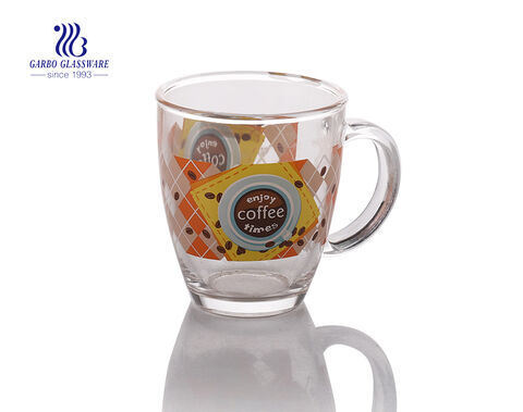 Tazas de vidrio de estilo cuadrado grande Tazas de sopa de café con diseño personalizado