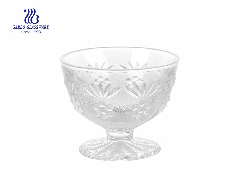 OEM cheap glass dessert bowl for caffe shop