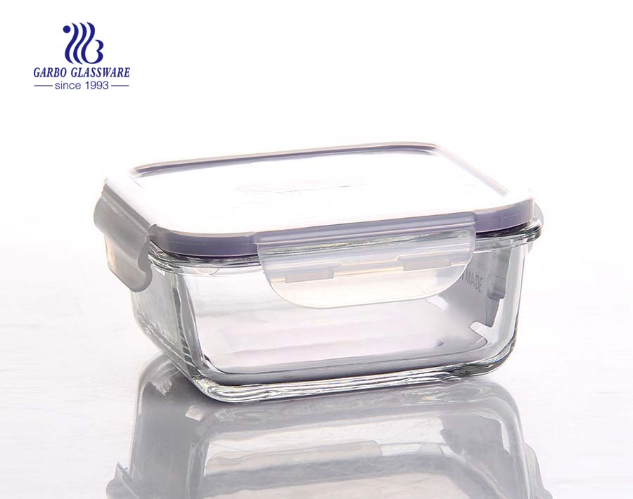 7.5inch LFGB Certified borosilicate glass containers for meal prep with lid