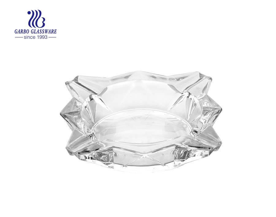 Spray blue color smoking glass ashtray for wedding decoration