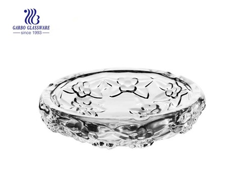 Custom printing available clear engraved glass ashtray for smoking
