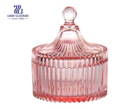 Factory Price Colored Spray Sugar Jar Glass Candy Pot