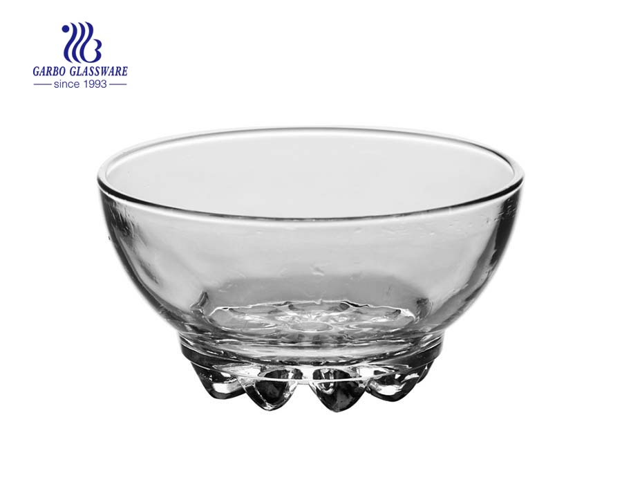High quality transparent leaf shape glass bowl with irregular shape
