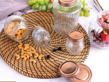 Glas für hausgemachte Marmelade und Aufbewahrung von Lebensmitteln