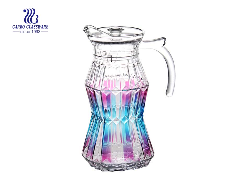 القوالب الزجاجية الخاصة من Garbo Glass أباريق زجاجية مع طباعة ملونة مخصصة