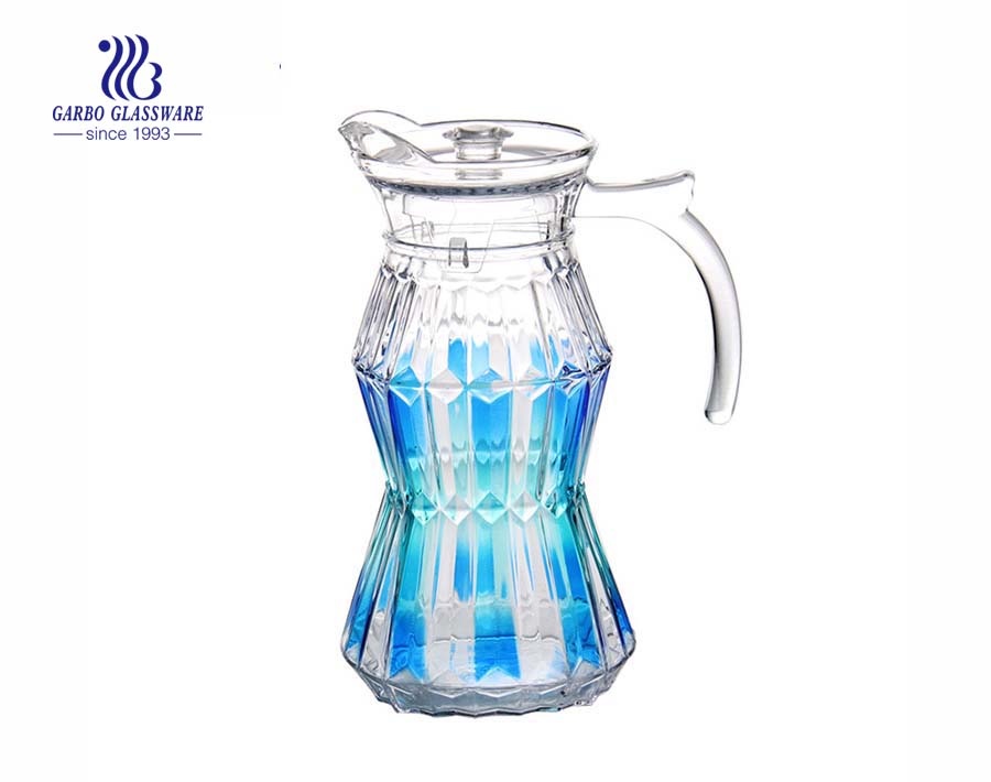 Garbo Glass private moulds glass pitchers glass jugs with custom color printing