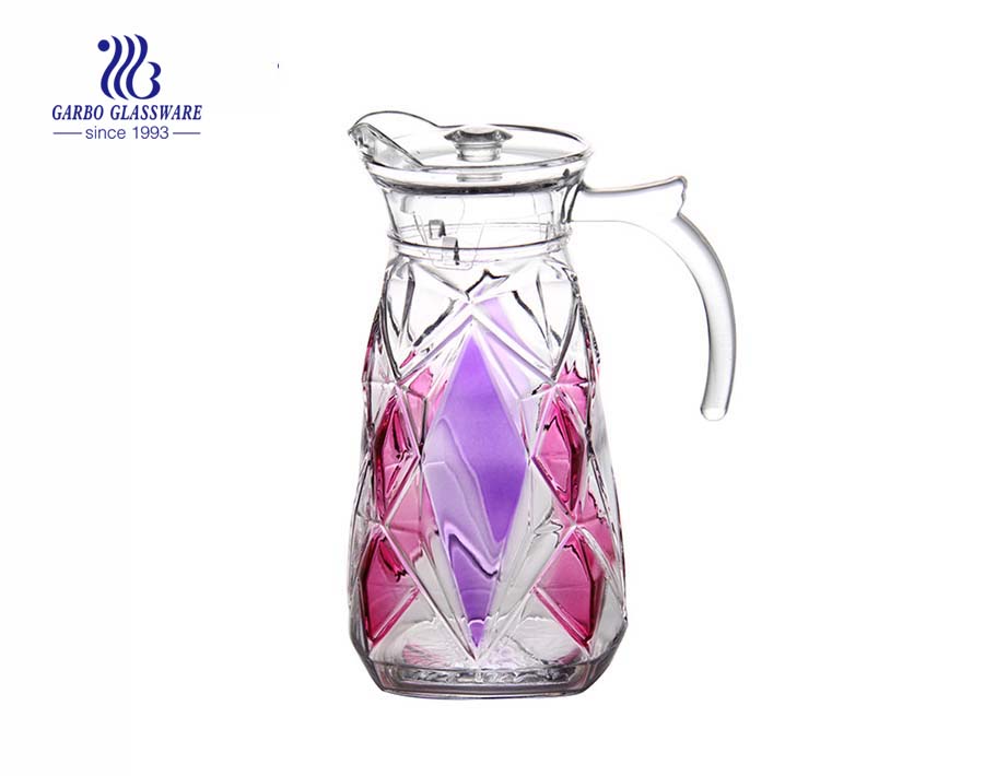 Khuôn cổ điển Garbo Glass Bình thủy tinh 1.8L bình thủy tinh với màu phun tùy chỉnh