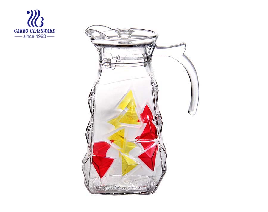 Khuôn cổ điển Garbo Glass Bình thủy tinh 1.8L bình thủy tinh với màu phun tùy chỉnh