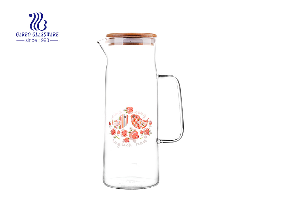 Esportazione di brocca in vetro borosilicato Cina Guangzhou pyrex vetreria