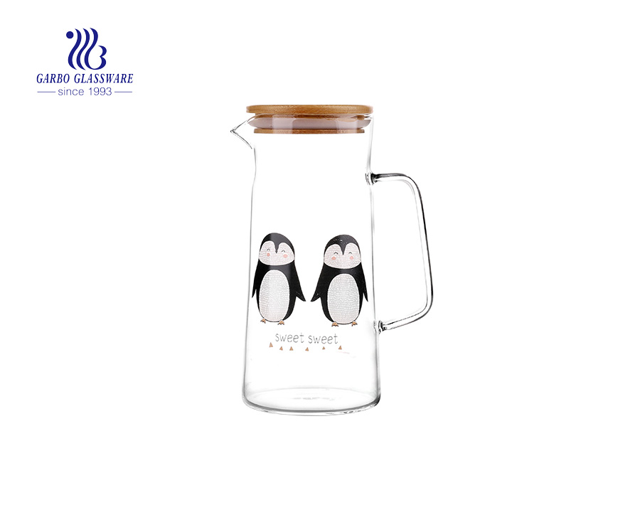 1L borosilicate glass tea jug glass juice pitcher exporting from China