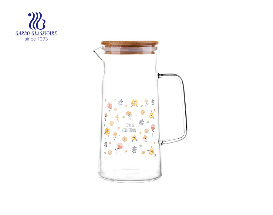 1L borosilicate glass tea jug glass juice pitcher exporting from China