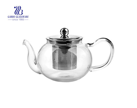 Glass Teapot Heat Resistant Tea pot with Stainless Steel Tea