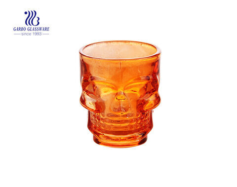 colored skull face shot glass 