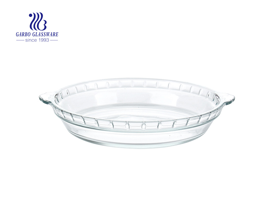 3 PCS Usine résistance à la chaleur forme ovale pyrex verre pan de cuisson ensemble