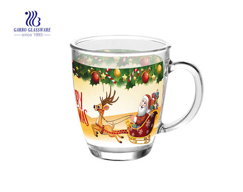 13.7oz Classic Glass Tea Mug For Festival Design