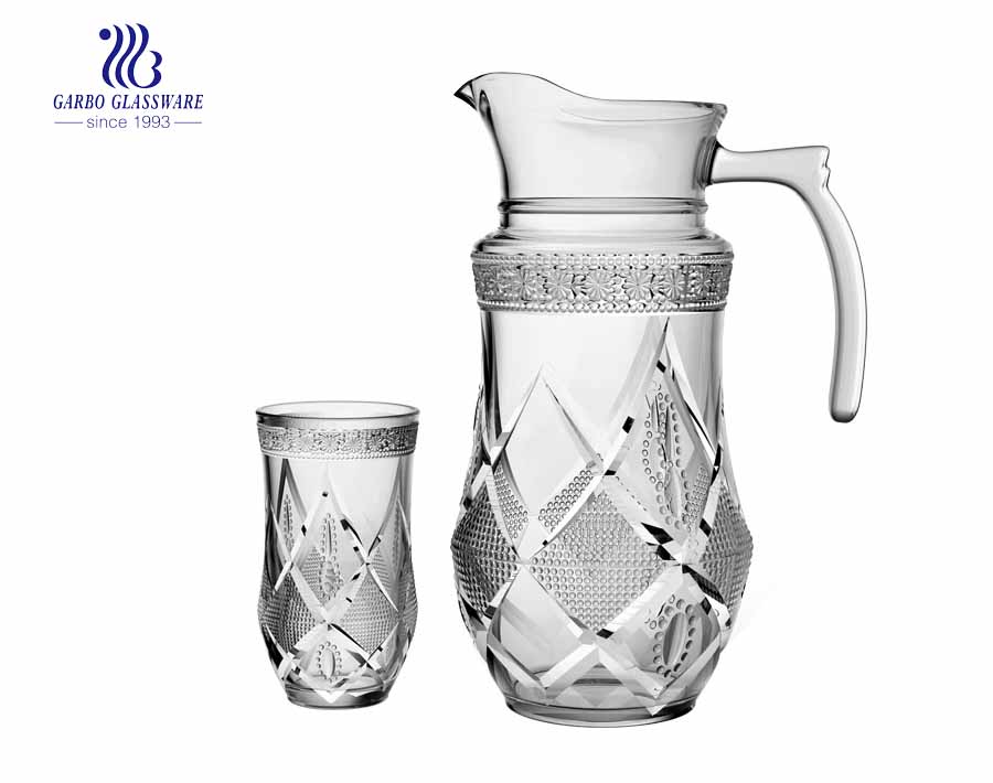 Garbo Glass New Design 7-teiliger Wasserkrug mit Stielgliedsets