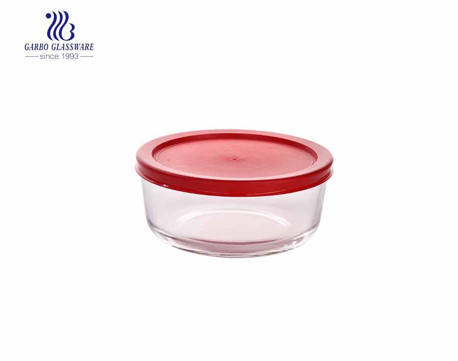 Récipient en verre rond en verre pyrex de résistance à la chaleur 240ml