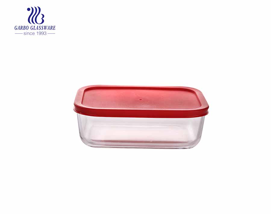 Contenedor de alimentos de vidrio redondo pyrex de resistencia al calor redondo de 240 ml