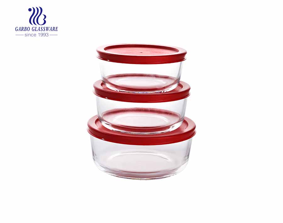 240ml Round heat resistance pyrex round glass food container