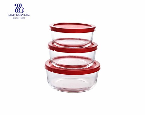 Microonde da 3 pezzi con set di contenitori per il pranzo in vetro pyrex riscaldabile