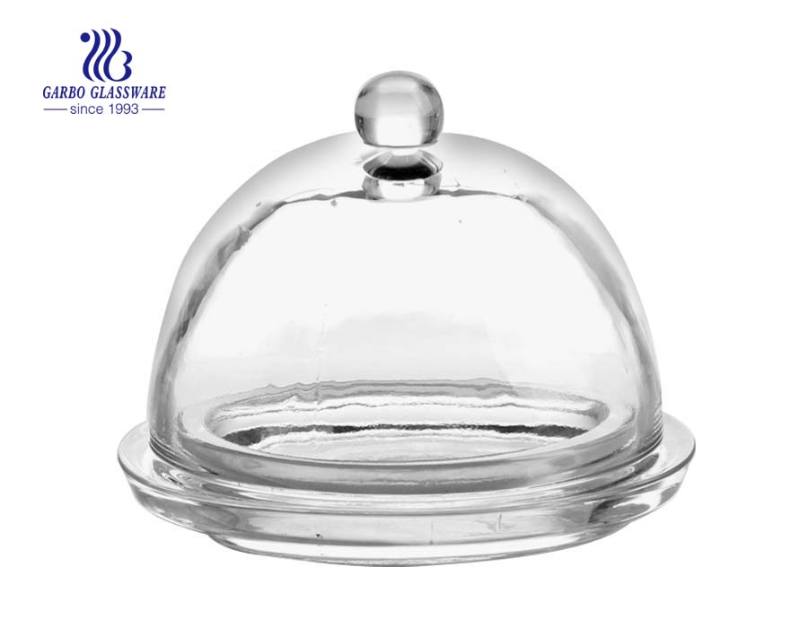 Caja de regalo de cristal transparente Tarro de azúcar de vidrio Caja de dulces de vidrio con tapas