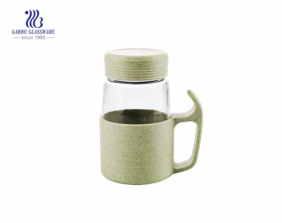 Chai nước thủy tinh tái chế môi trường 260ml có nắp đậy trục vít lúa mì