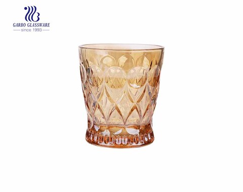 245ML Medieval style angelica electronic plating golden glass juice whiskey cup