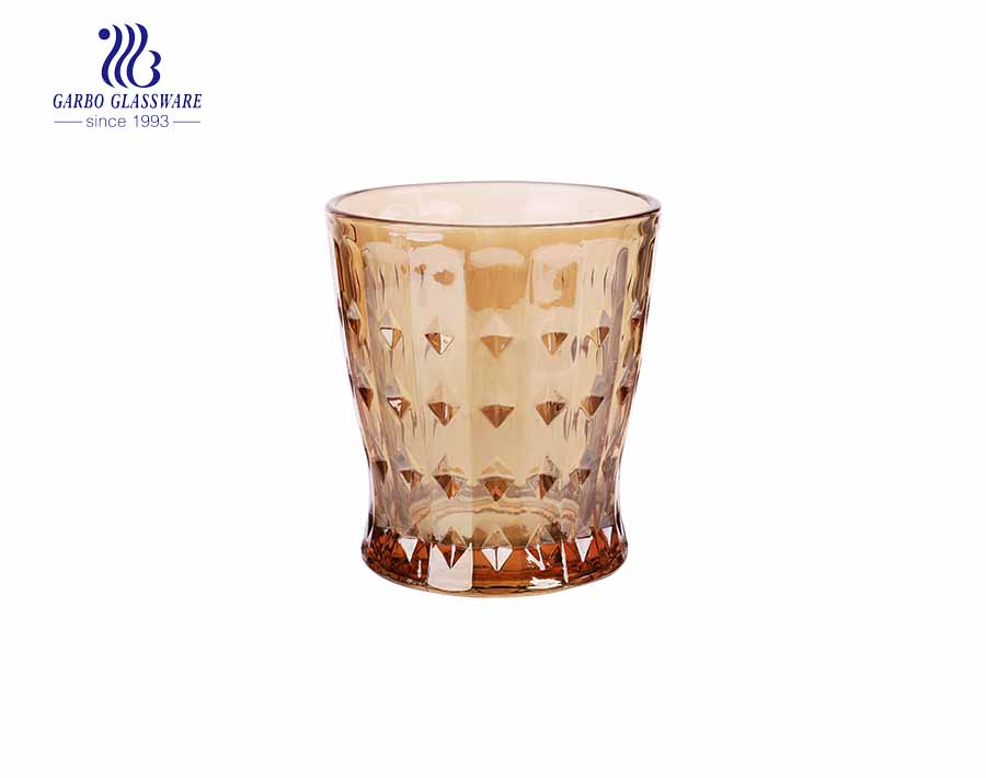 245ML mittelalterliche Art Angelica elektronische Beschichtung goldenen Glassaft Whisky Tasse