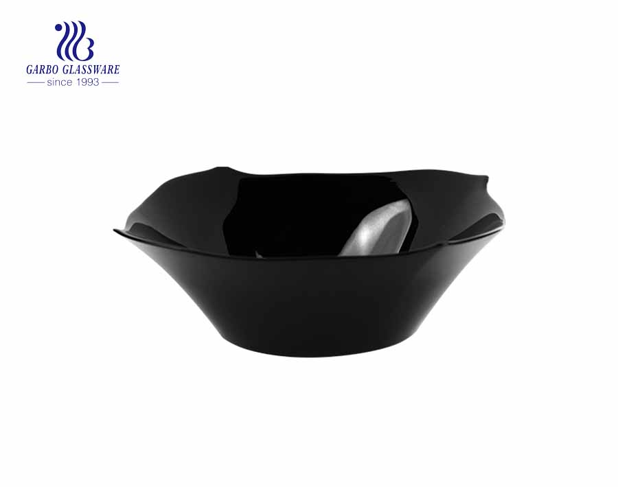 Tempered 1000ml Black  Opal Glass Bowl  On Promotion 