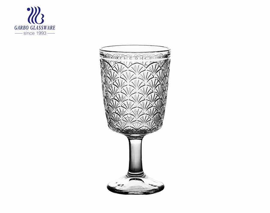 6 oz nouveau design flûte à pied verre à vin avec tige courte speakeasy