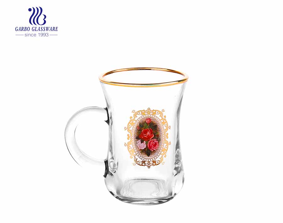 Caneca de café de vidro banhado a íon com design personalizado