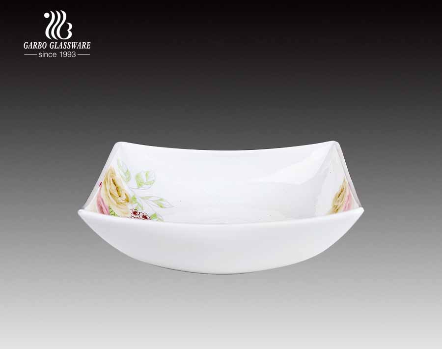 Опал Стеклянная посуда 11 дюймов молочной стеклянной пластине переводная картинка