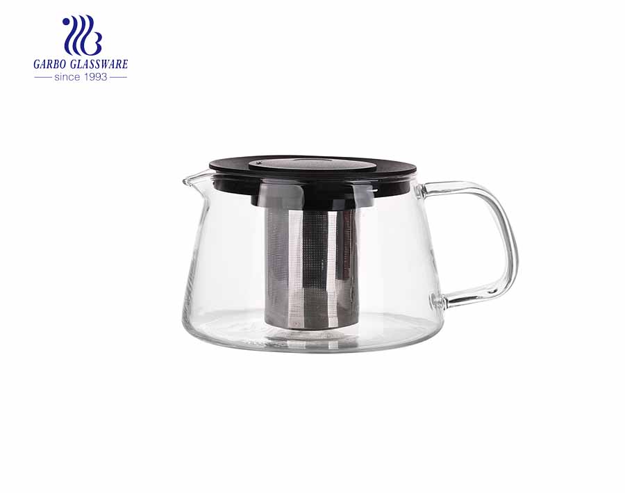 Pyrex  glass teaware 1.2L handmade pyrex glass teapot wholesale