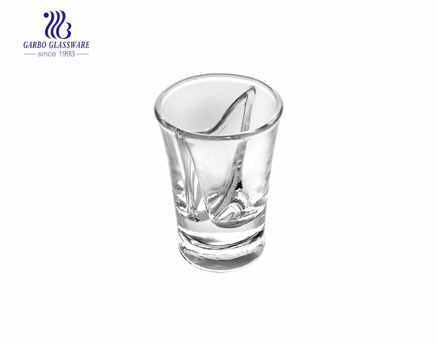 1.5oz high end engraved spirit drinking shot glass 