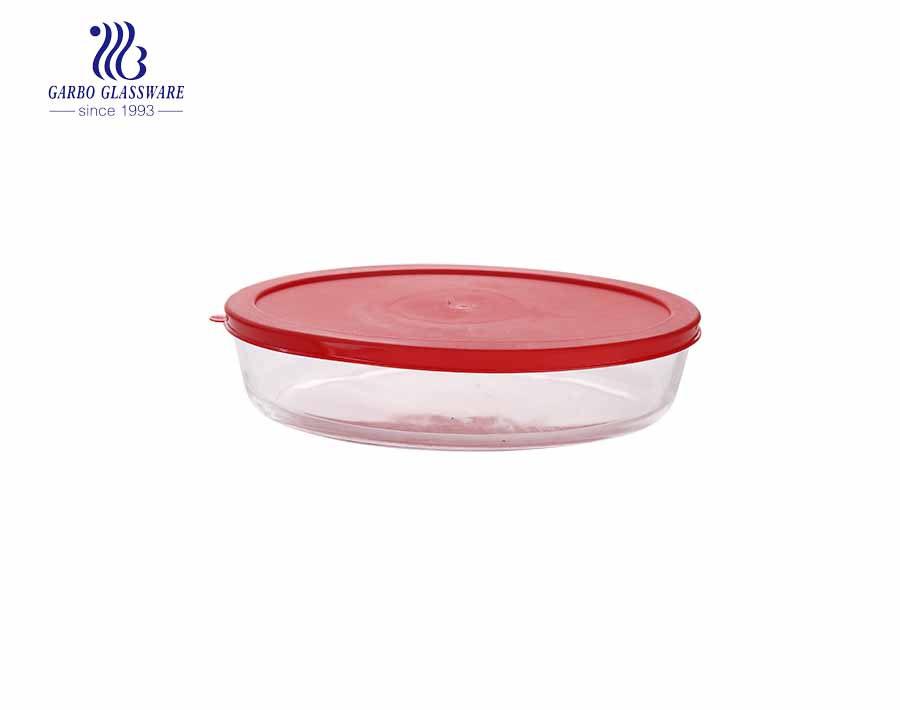 Molde para hornear de vidrio pyrex de 2000 ml con soporte de acero inoxidable