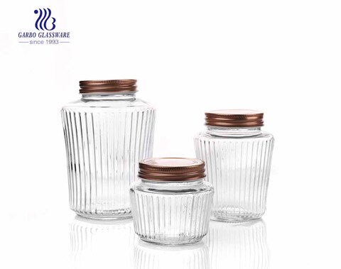 China wholesale function family use transparent glass storage jar set