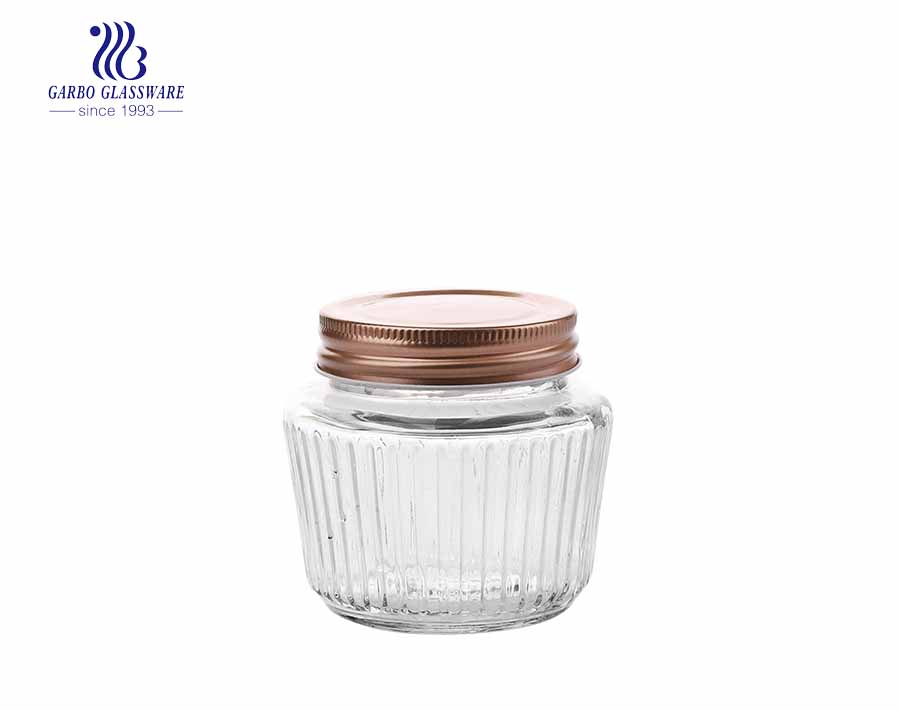 Ensemble de pots de stockage en verre transparent