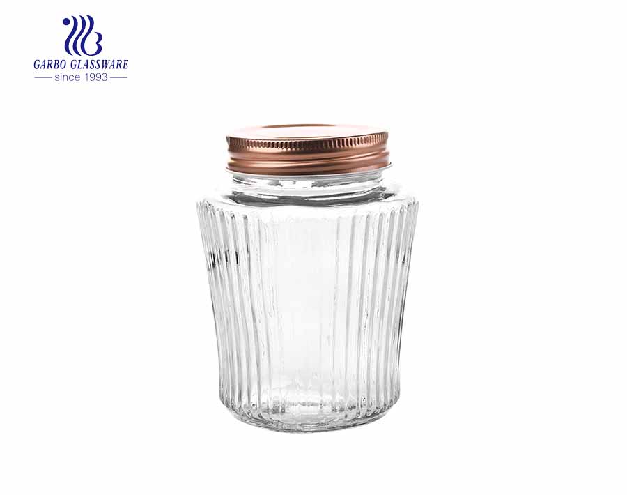 Ensemble de pots de stockage en verre transparent