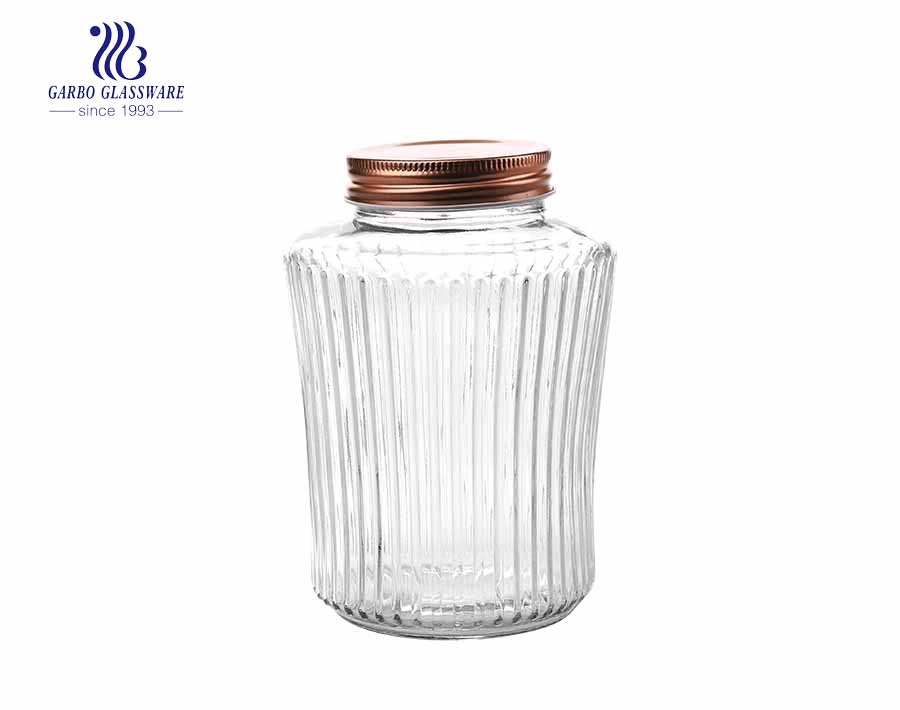 Ensemble de pots de stockage en verre transparent