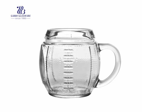 big capacity glass mug with handle glass for beer drinking 