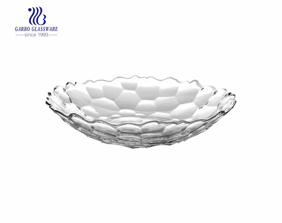 4.02'' Clear Glass Bowl with fish stand for nut Serving