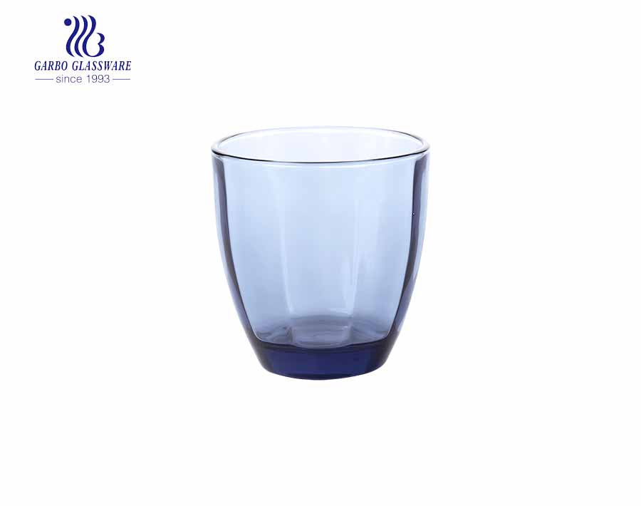 Vaso de jugo de vidrio de color púrpura exquisito vaso de jugo