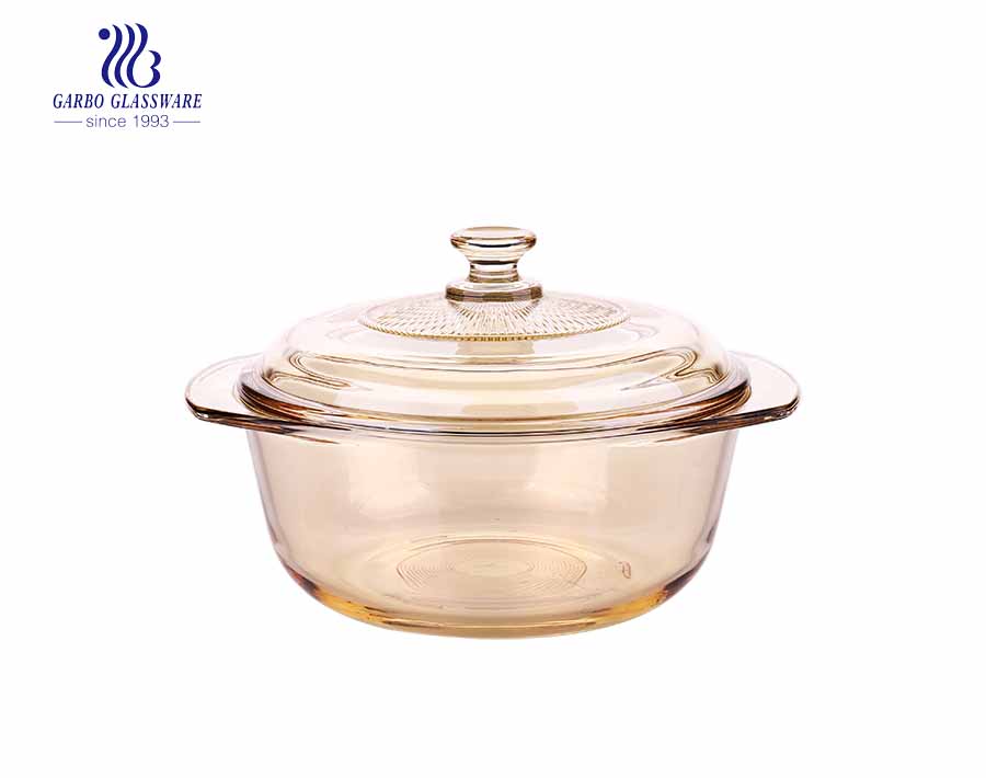 930ML Eledtroplating pyrex glass casserole for mircowave using