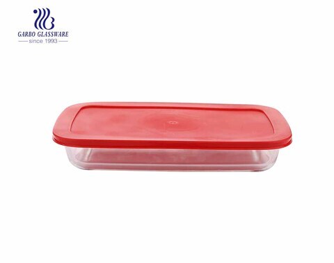 2.2L Borosilicate rectangle shape pyrex glass baking pan