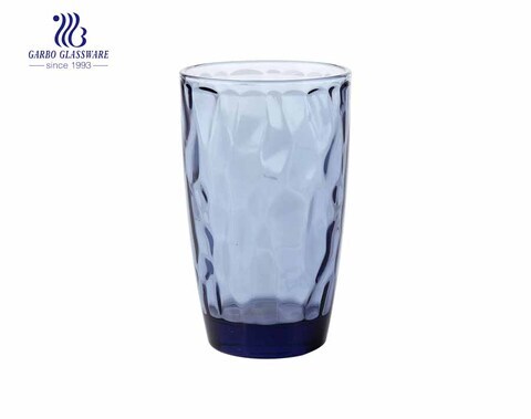 300 ml feste blaue Wasserbecher aus Glas