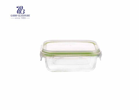 Hộp đựng thực phẩm thủy tinh pyrex an toàn cho lò vi sóng hình chữ nhật 370cc