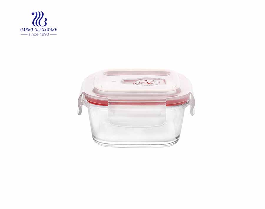 320cc Square home using tempered glass lunch box