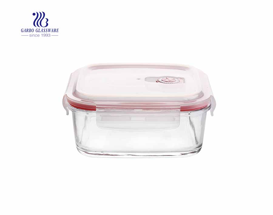 320cc Square home using tempered glass lunch box