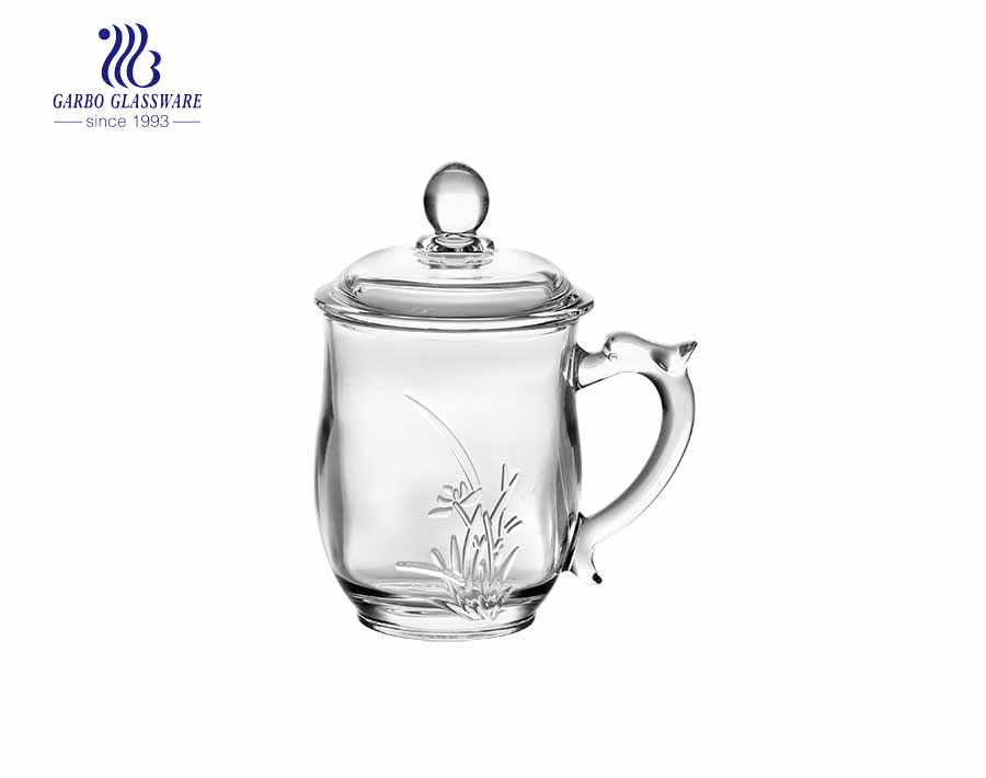 double layer glass tea mug with available custom logo printing